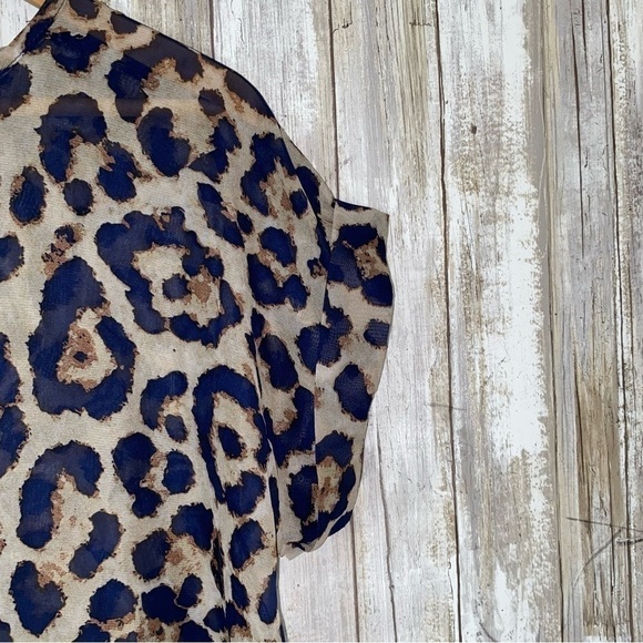 Shein Sheer Leopard Blouse - Picture 3 of 4